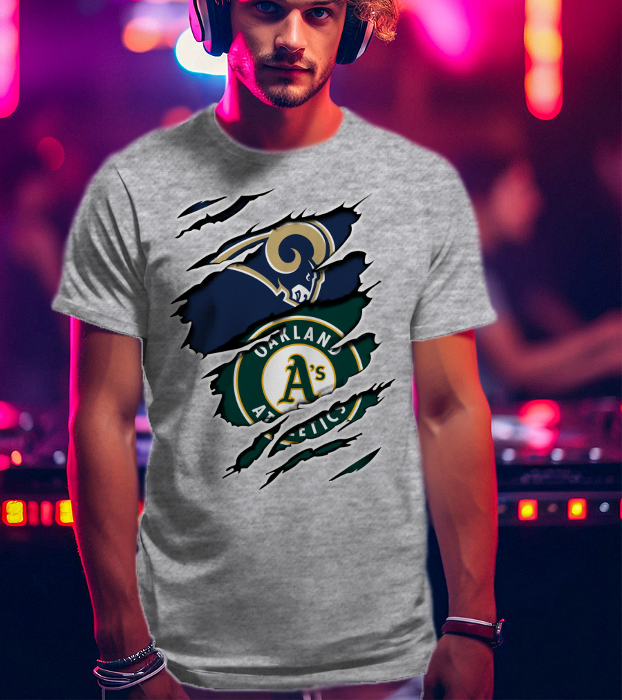 Rams Athletics Oakland A's Logo Clash T-Shirt
