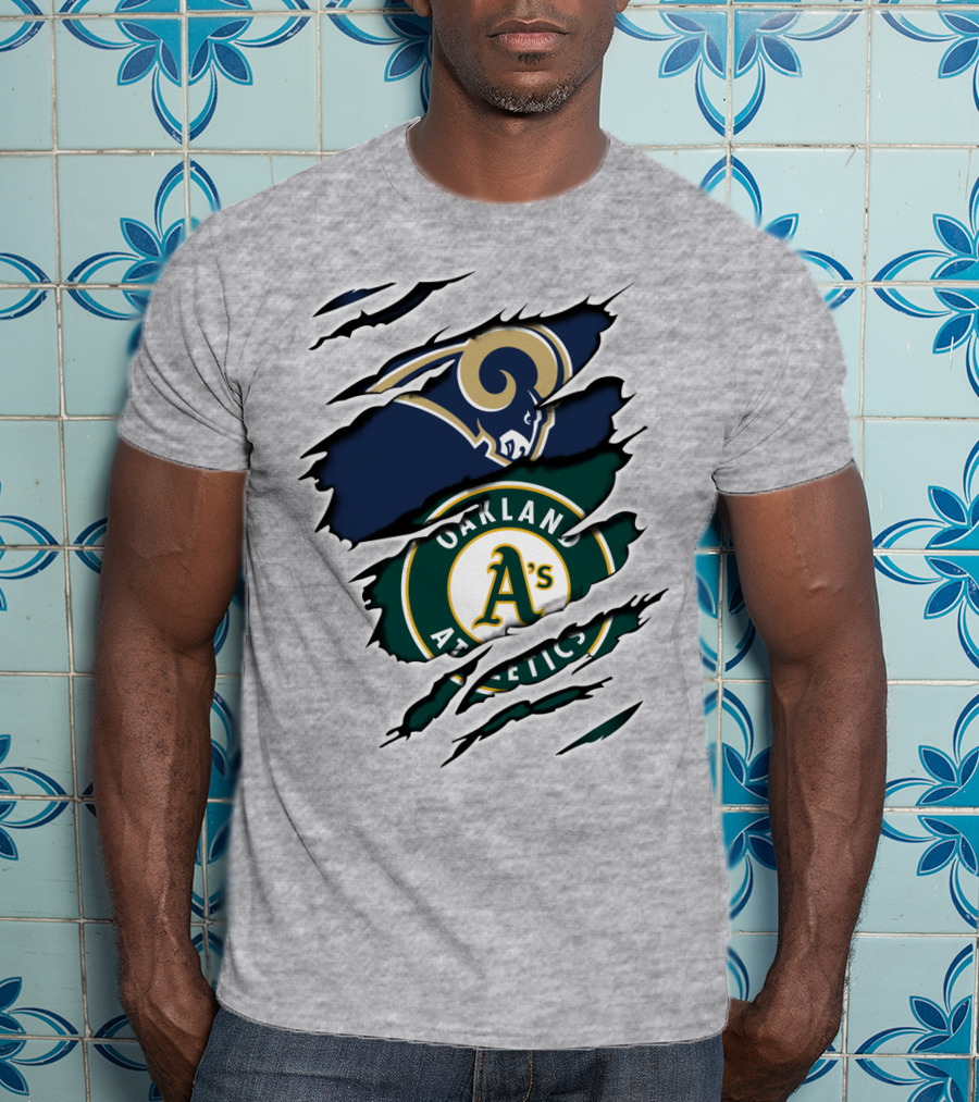 Rams Athletics Oakland A's Logo Clash T-Shirt