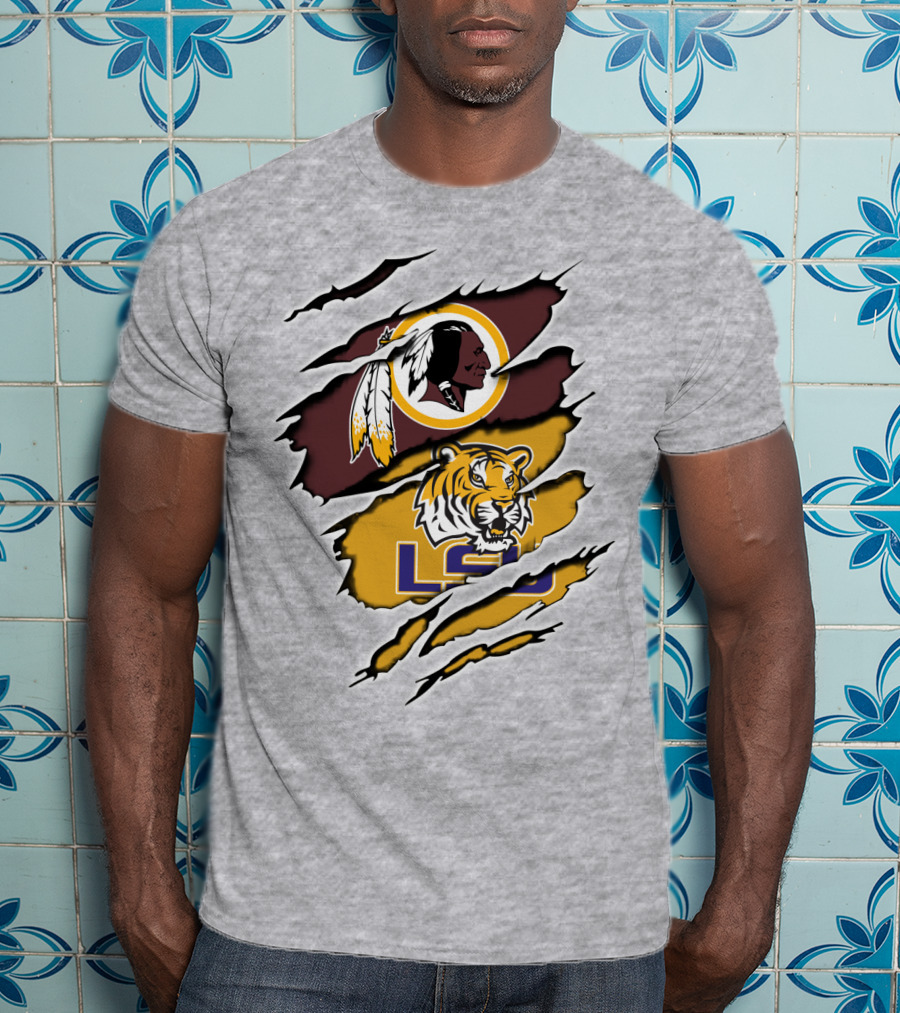 Redskins Tiger Head Logo Lsu T-Shirt