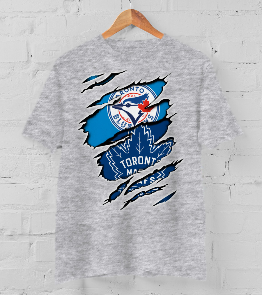 Toronto Blue Jays Maple Leafs Dual Logo Overlap T-Shirt