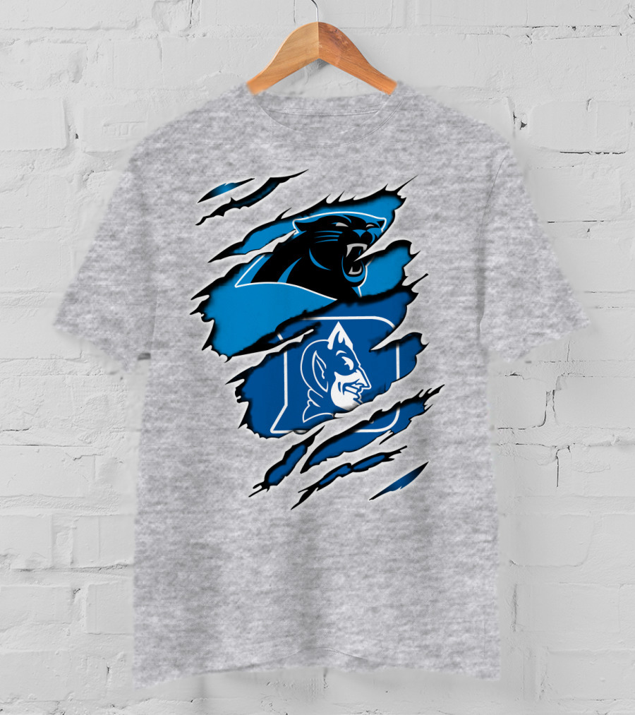 Panthers Duke Blue Devils Claw Marks Fusion T-Shirt
