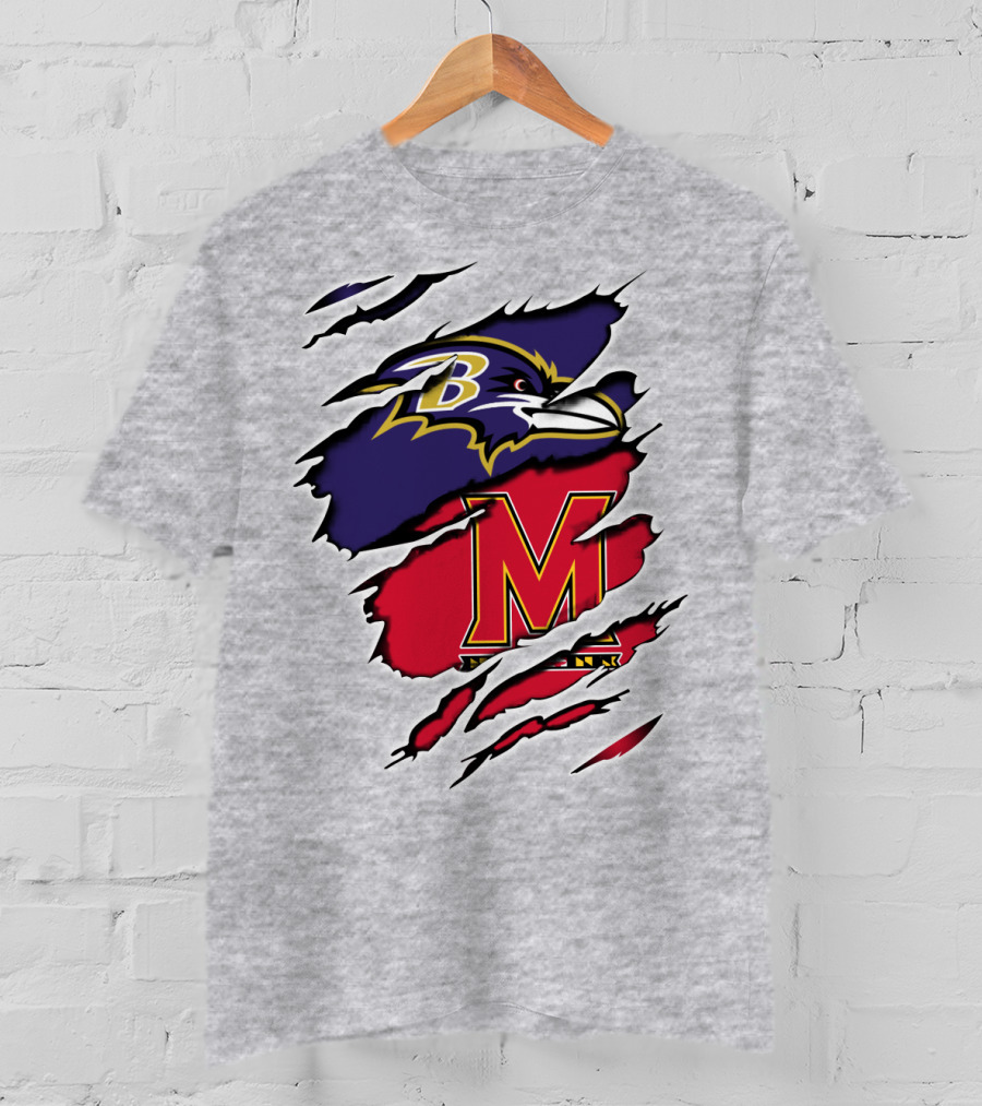 Ravens Baltimore Maryland Football Terps Fans T-Shirt