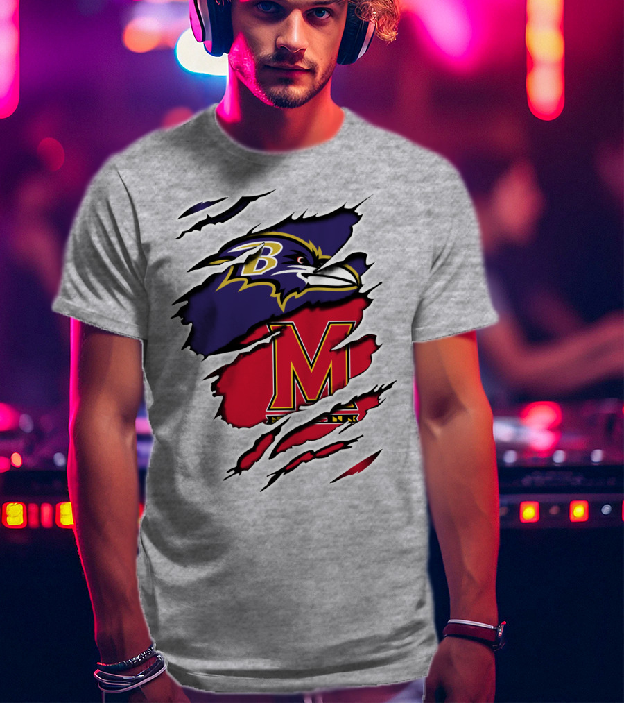 Ravens Baltimore Maryland Football Terps Fans T-Shirt