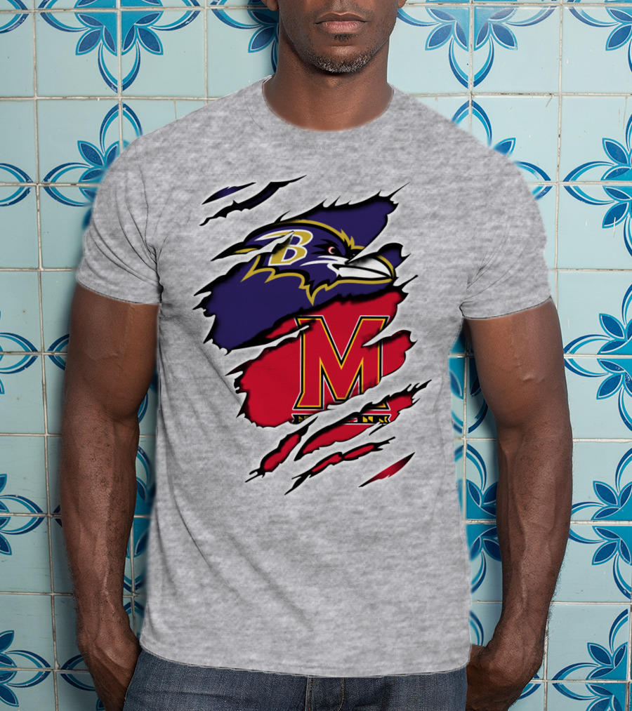 Ravens Baltimore Maryland Football Terps Fans T-Shirt