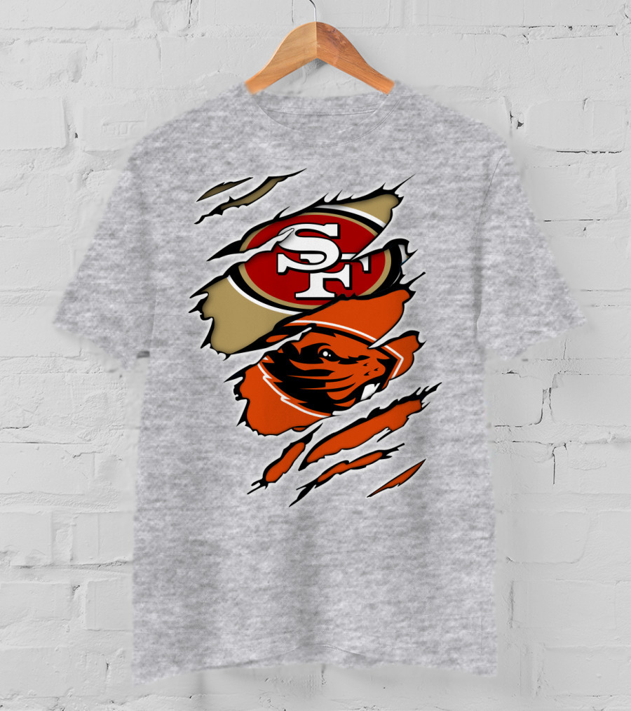 San Francisco 49ers Oregon State Beavers Merge T-Shirt