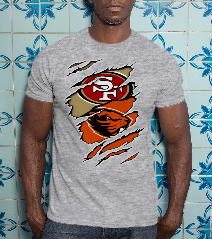 San Francisco 49ers Oregon State Beavers Merge T-Shirt
