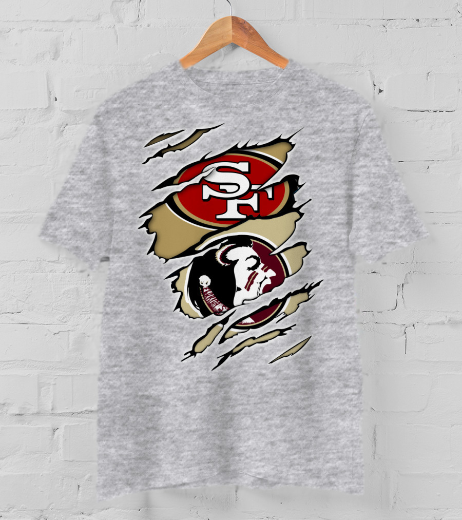 49Ers Seminoles SF Logo With Seminole Head T-Shirt