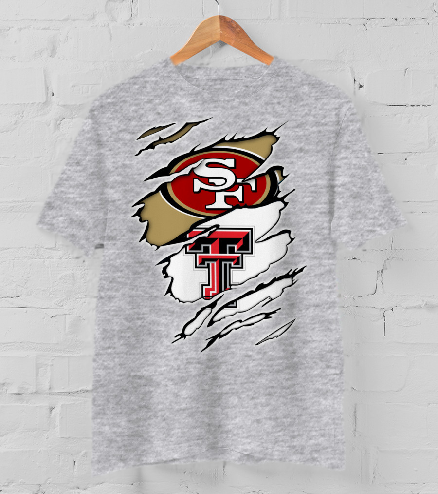 49ers SF Logo Texas Tech Red Raiders TT T-Shirt