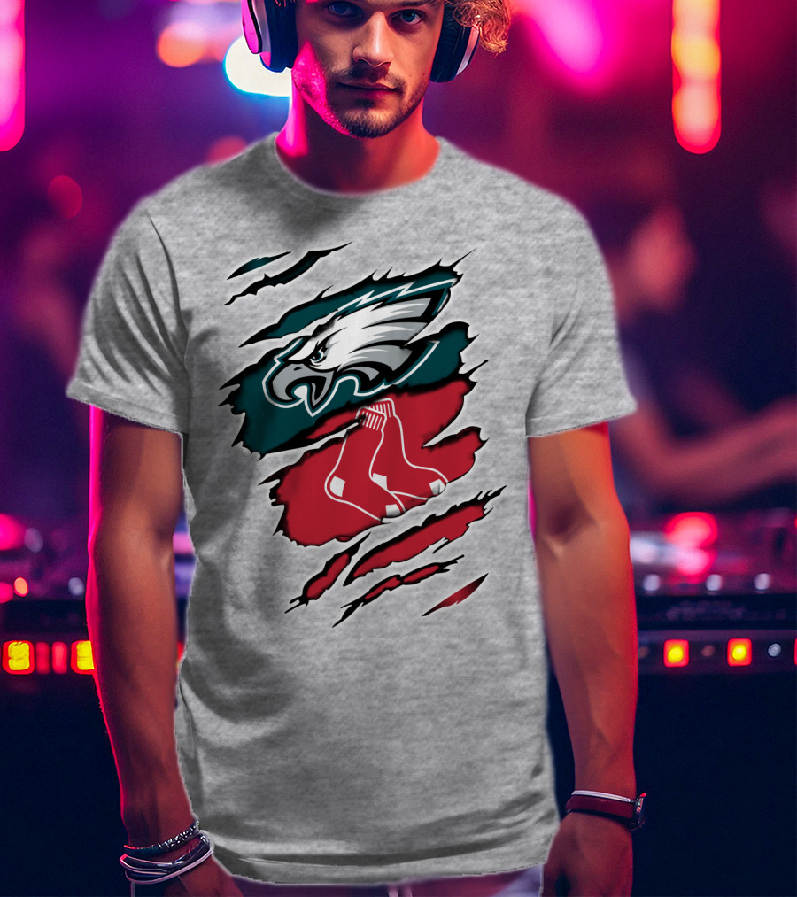 Eagles Redsox Logo Fusion T-Shirt