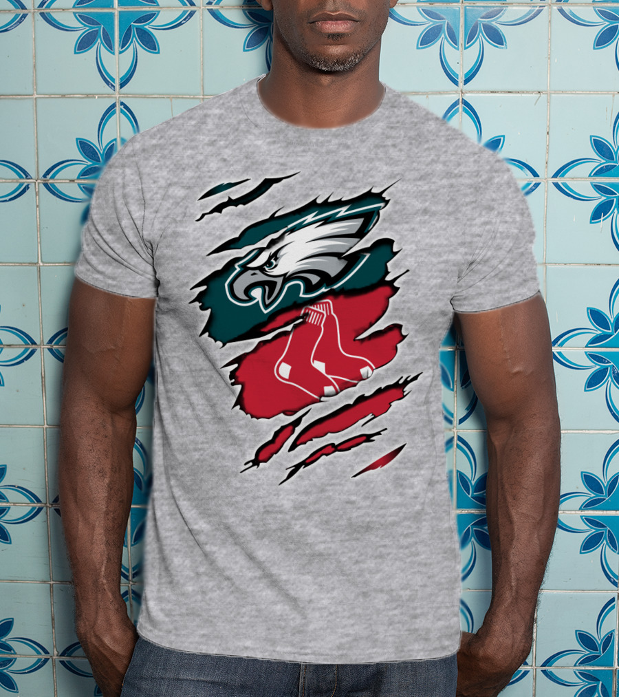 Eagles Redsox Logo Fusion T-Shirt
