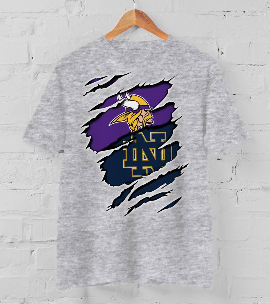 Vikings Notredame Logo Fusion T-Shirt