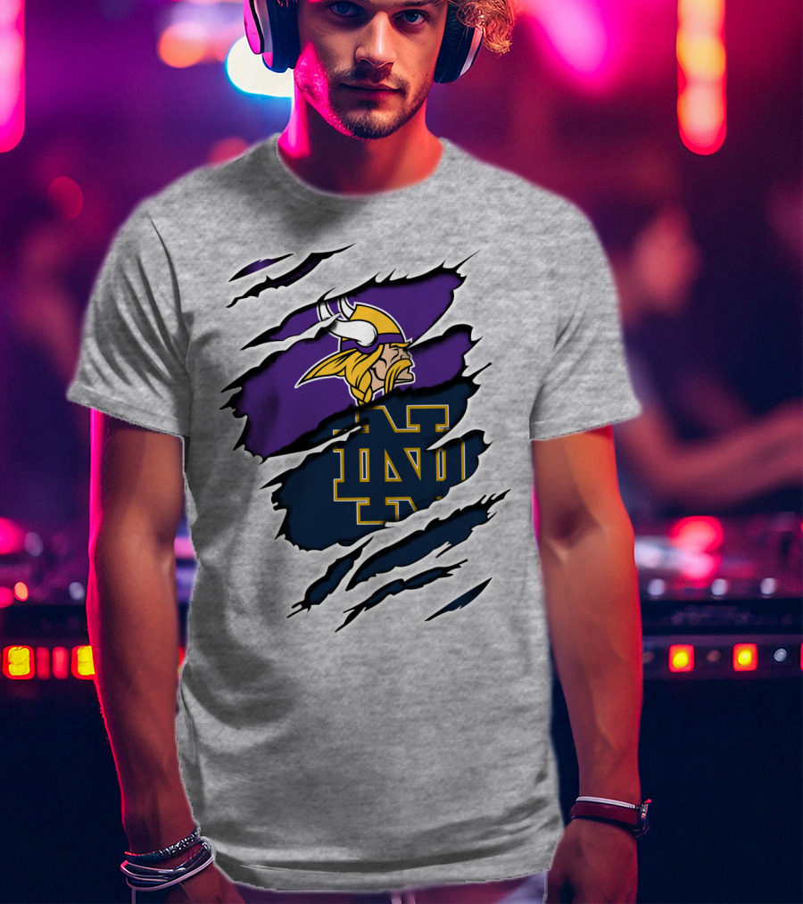 Vikings Notredame Logo Fusion T-Shirt
