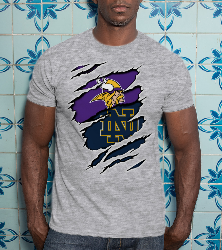 Vikings Notredame Logo Fusion T-Shirt