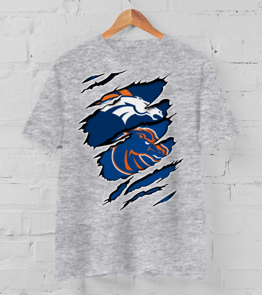 Boise Broncos Broncos Logo Mashup T-Shirt