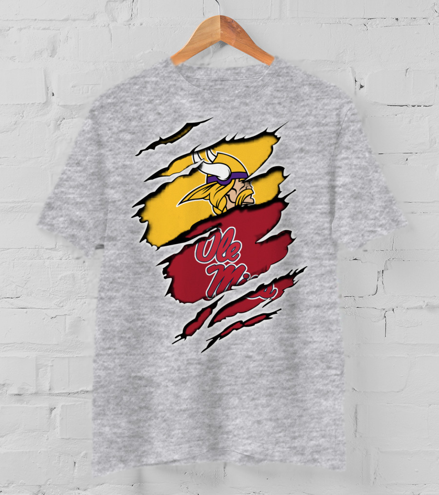 Ole Miss Vikings Torn T-Shirt