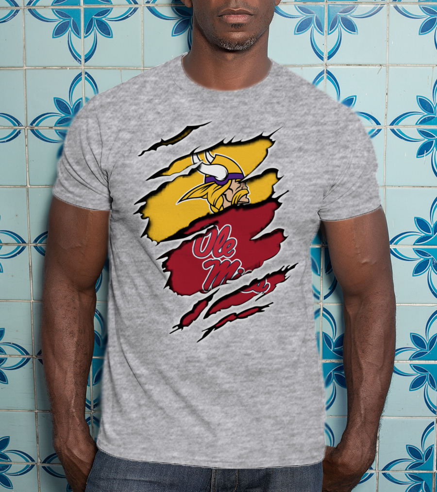 Ole Miss Vikings Torn T-Shirt