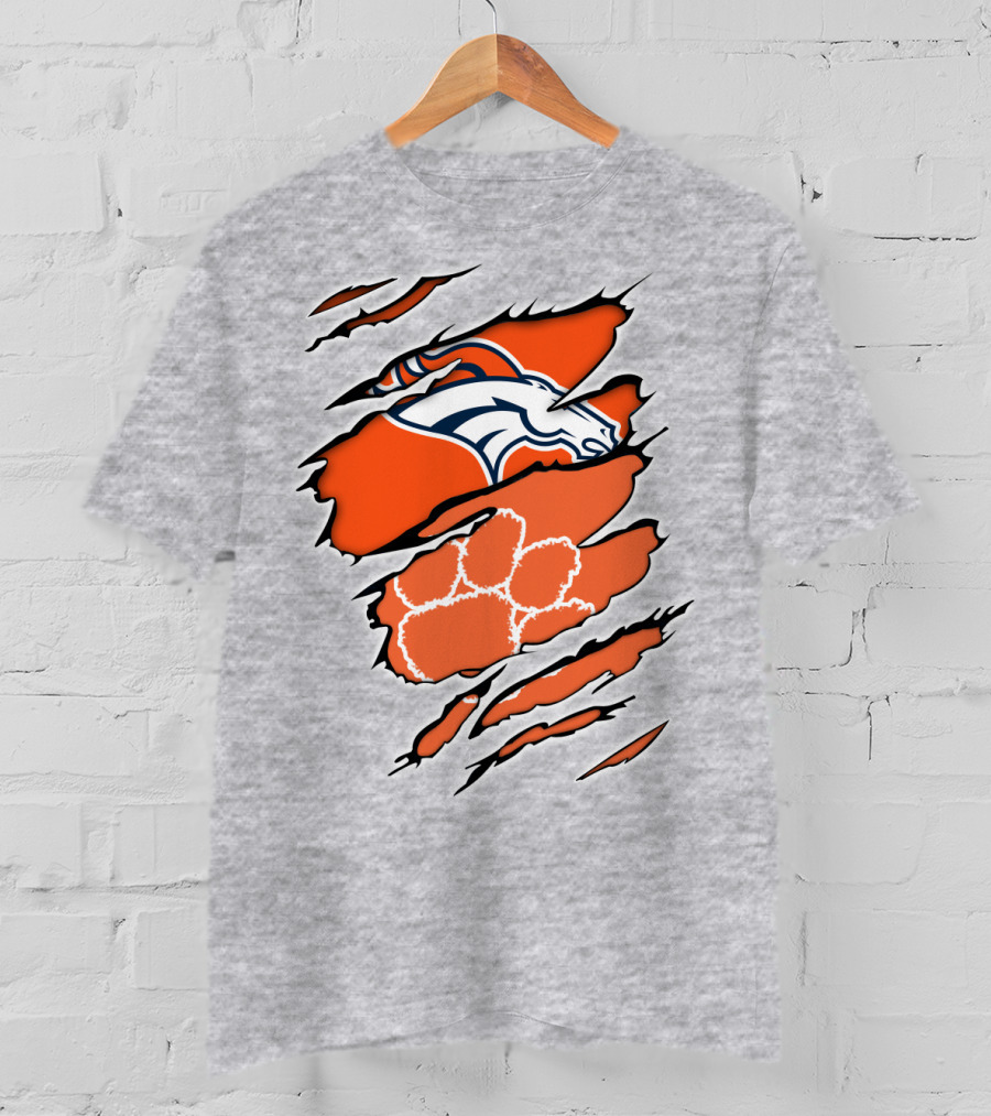Broncos Clemson Paw Scratch T-Shirt