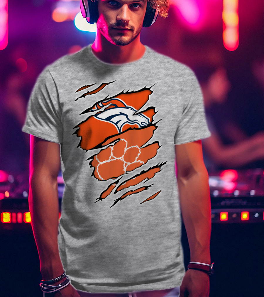 Broncos Clemson Paw Scratch T-Shirt