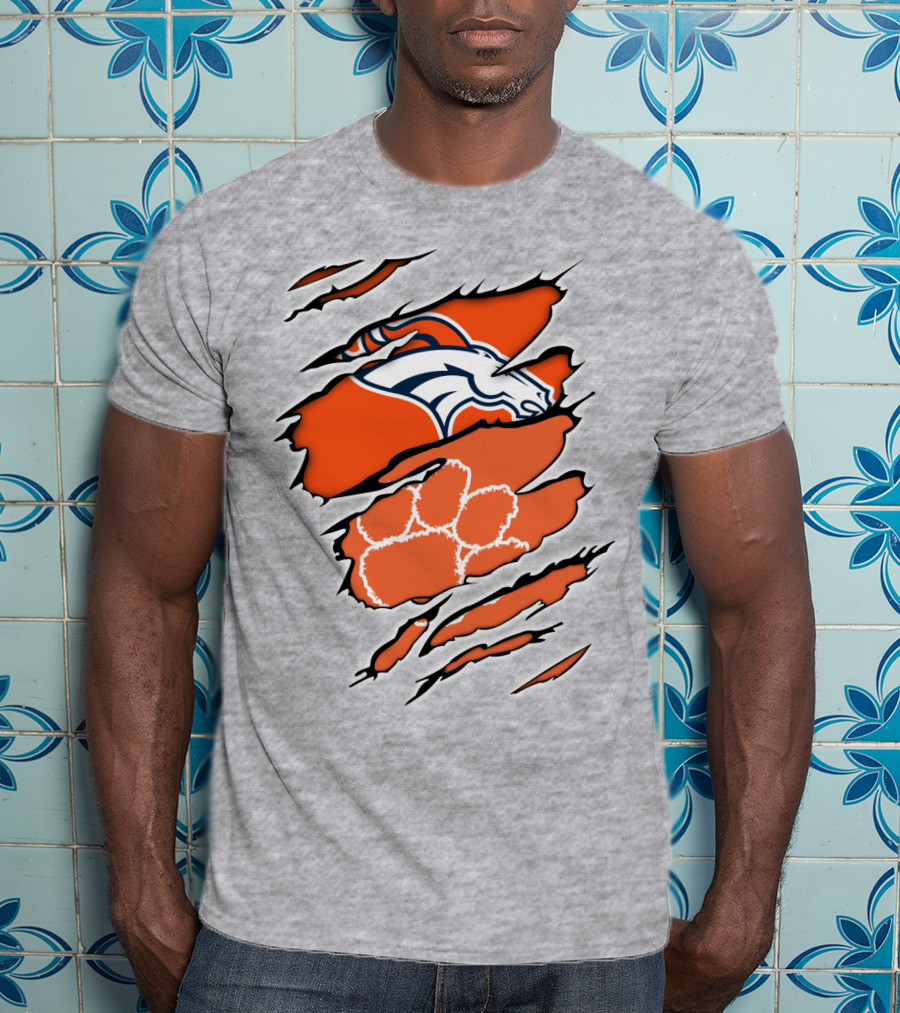 Broncos Clemson Paw Scratch T-Shirt