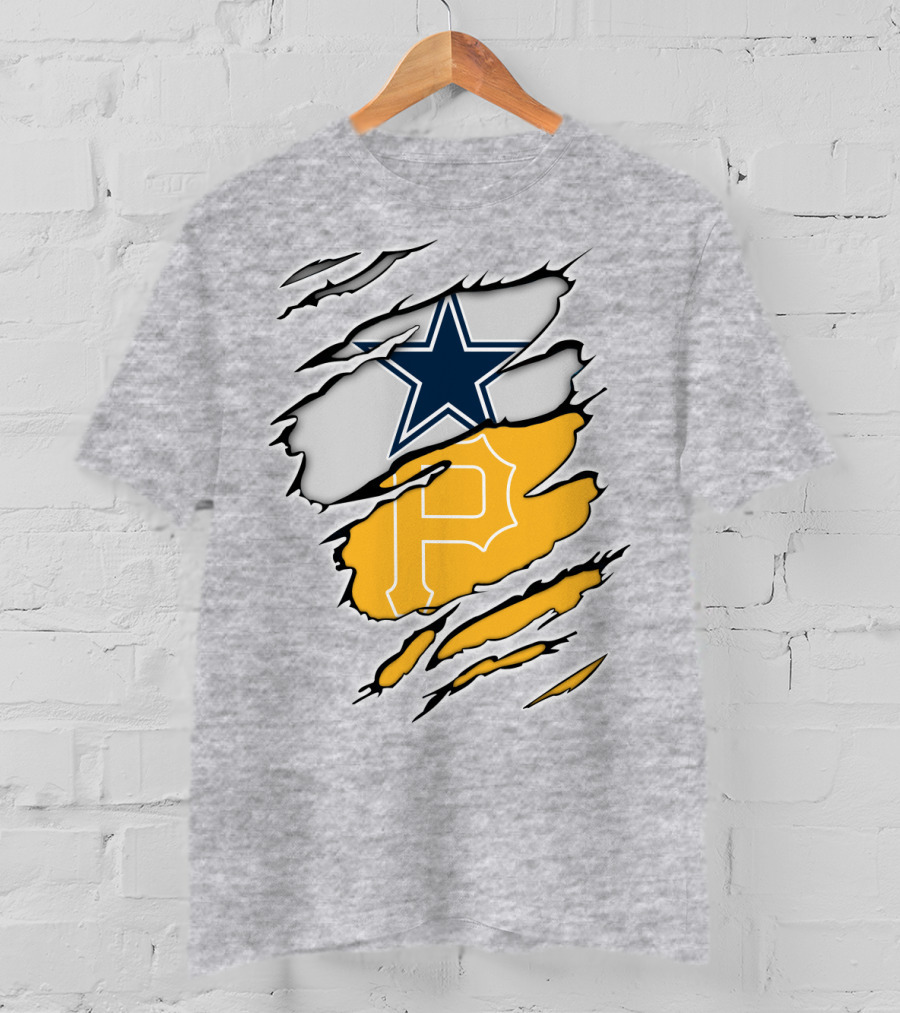 Dallas Cowboys Star Pittsburgh Pirates P Logo Fusion T-Shirt