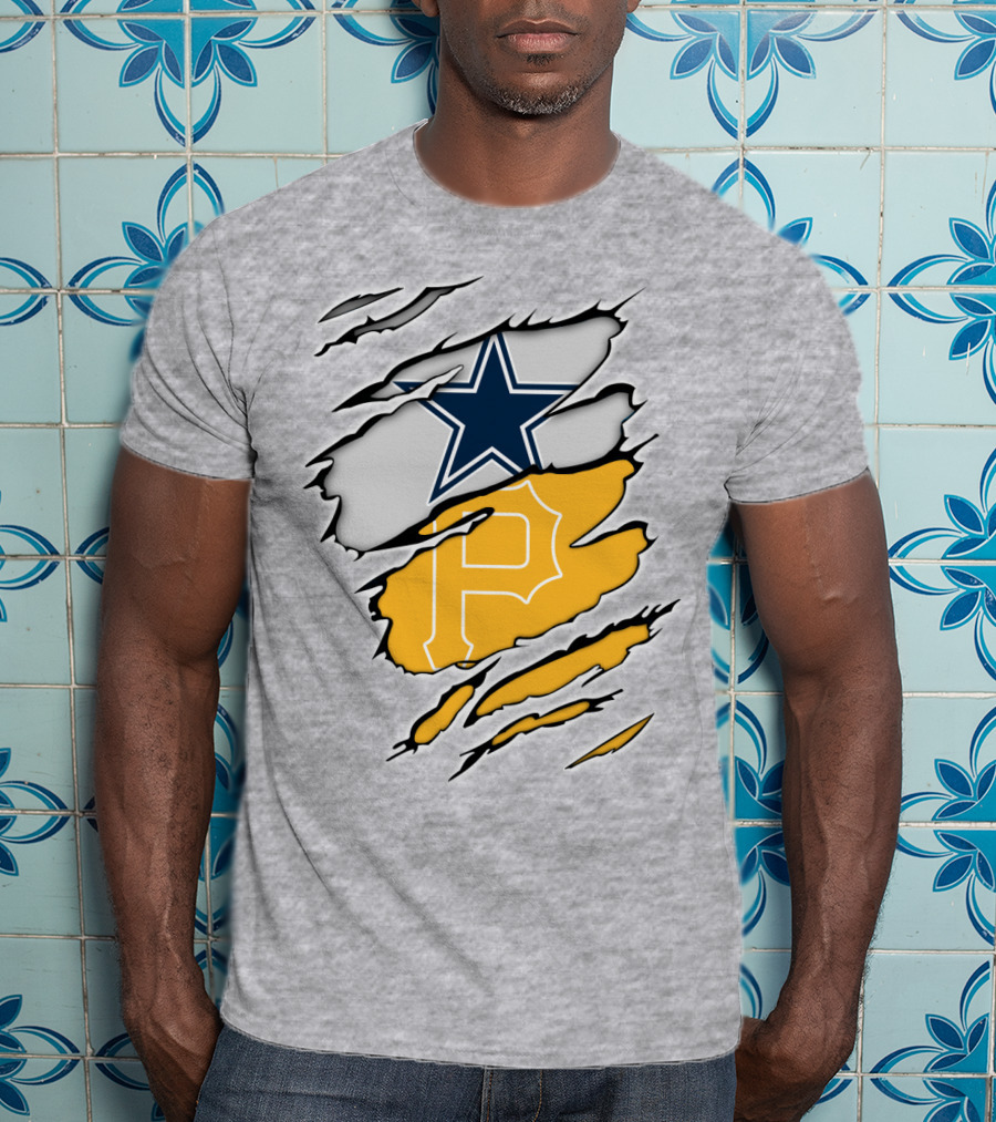 Dallas Cowboys Star Pittsburgh Pirates P Logo Fusion T-Shirt
