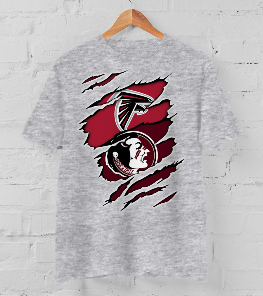 Falcons Seminoles Claw Marks Fan Collaboration T-Shirt