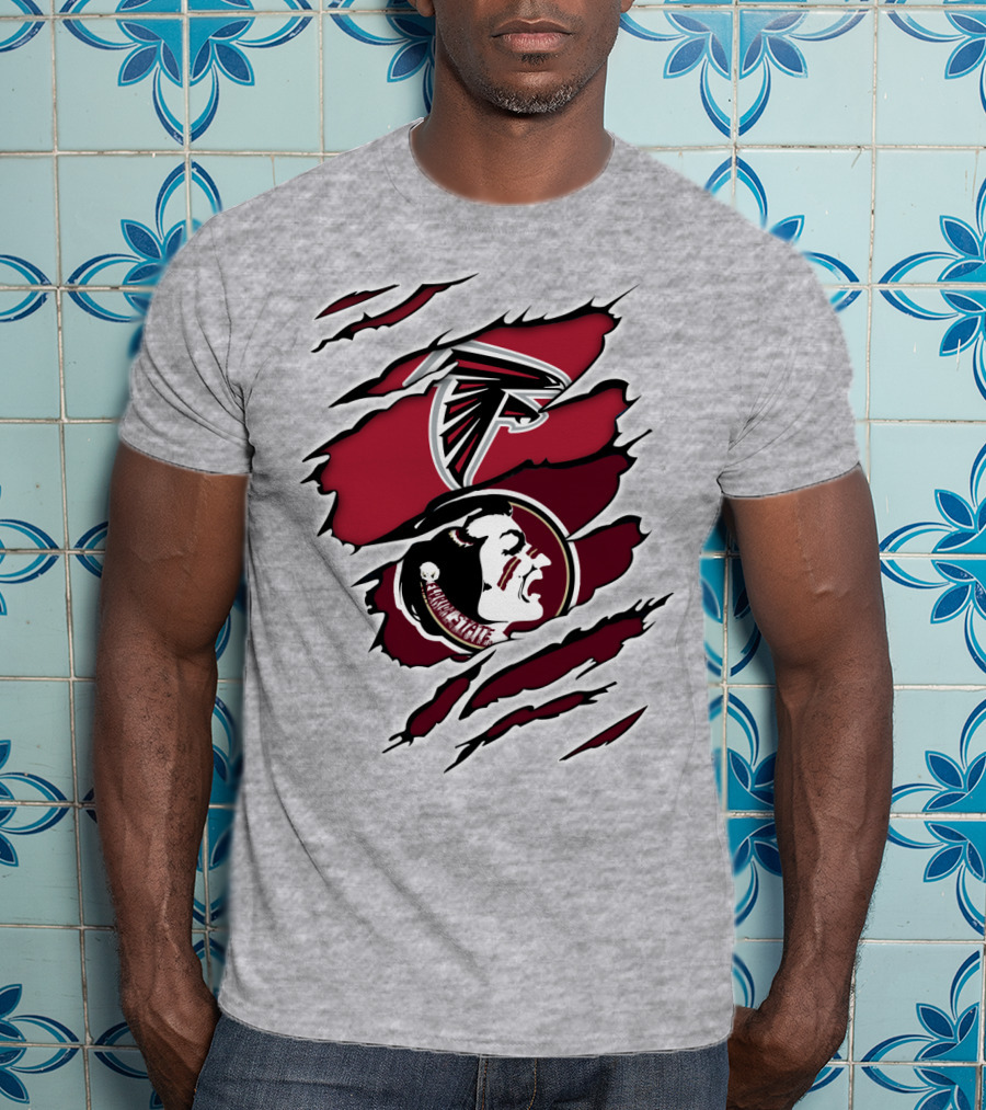 Falcons Seminoles Claw Marks Fan Collaboration T-Shirt