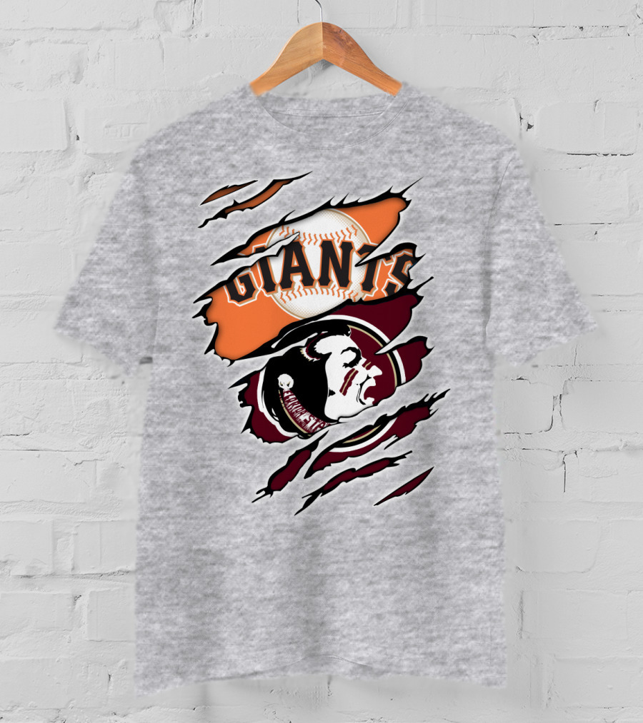 Giants Seminoles Baseball Native American Image Iconic T-Shirt