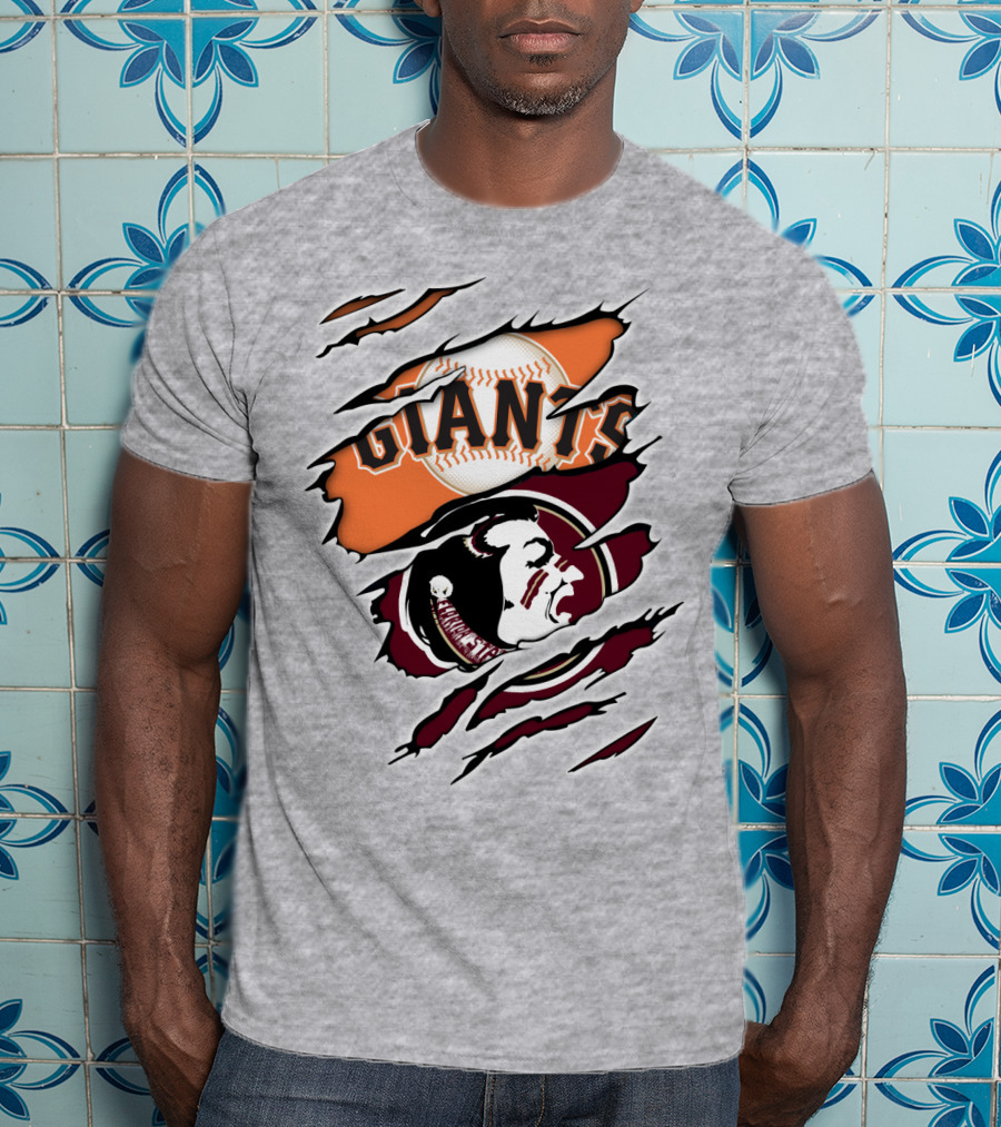 Giants Seminoles Baseball Native American Image Iconic T-Shirt