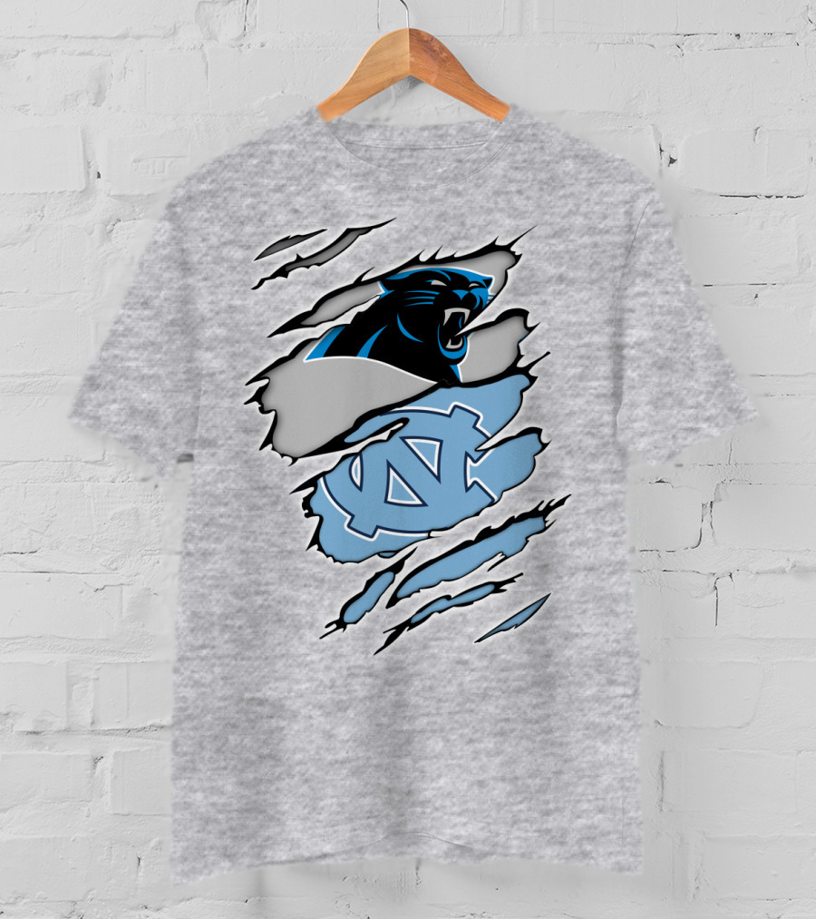 Panther And Tar Heels Logo Fusion T-Shirt