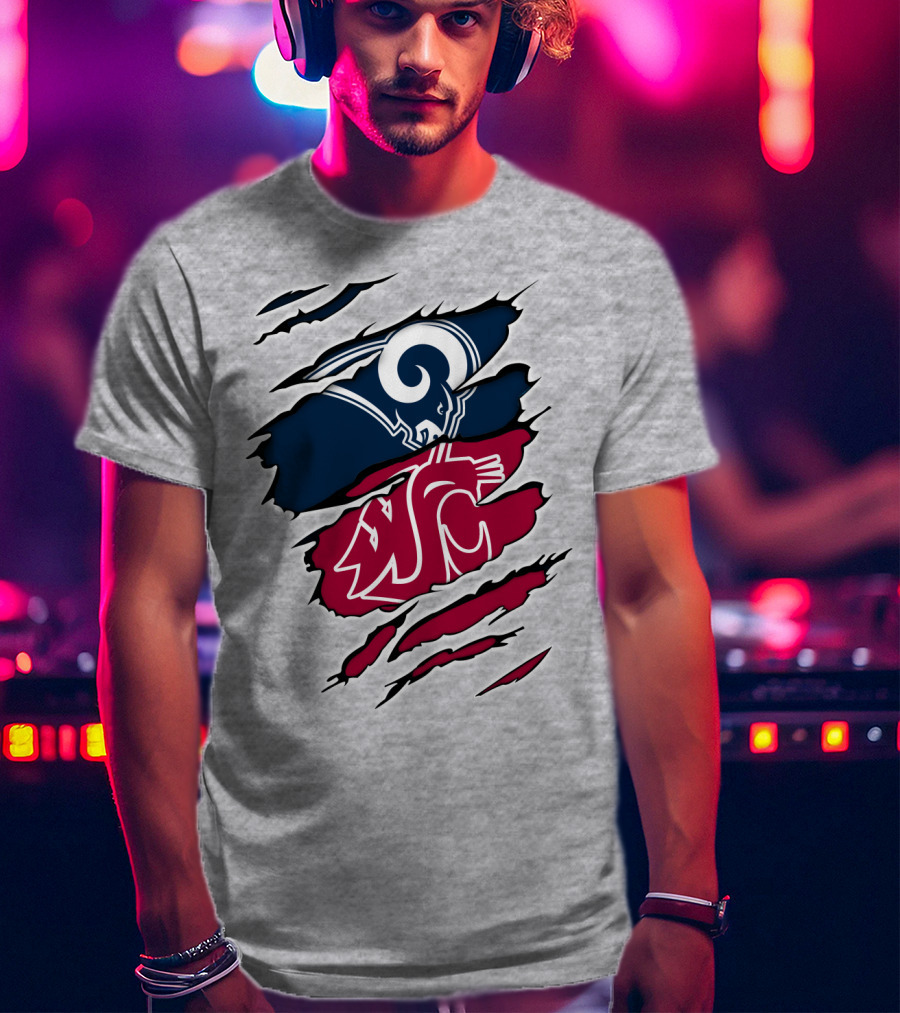 Los Angeles Rams Washington State Cougars Tear Away T-Shirt