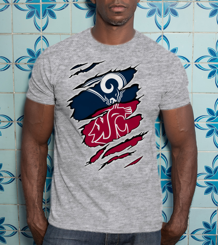 Los Angeles Rams Washington State Cougars Tear Away T-Shirt
