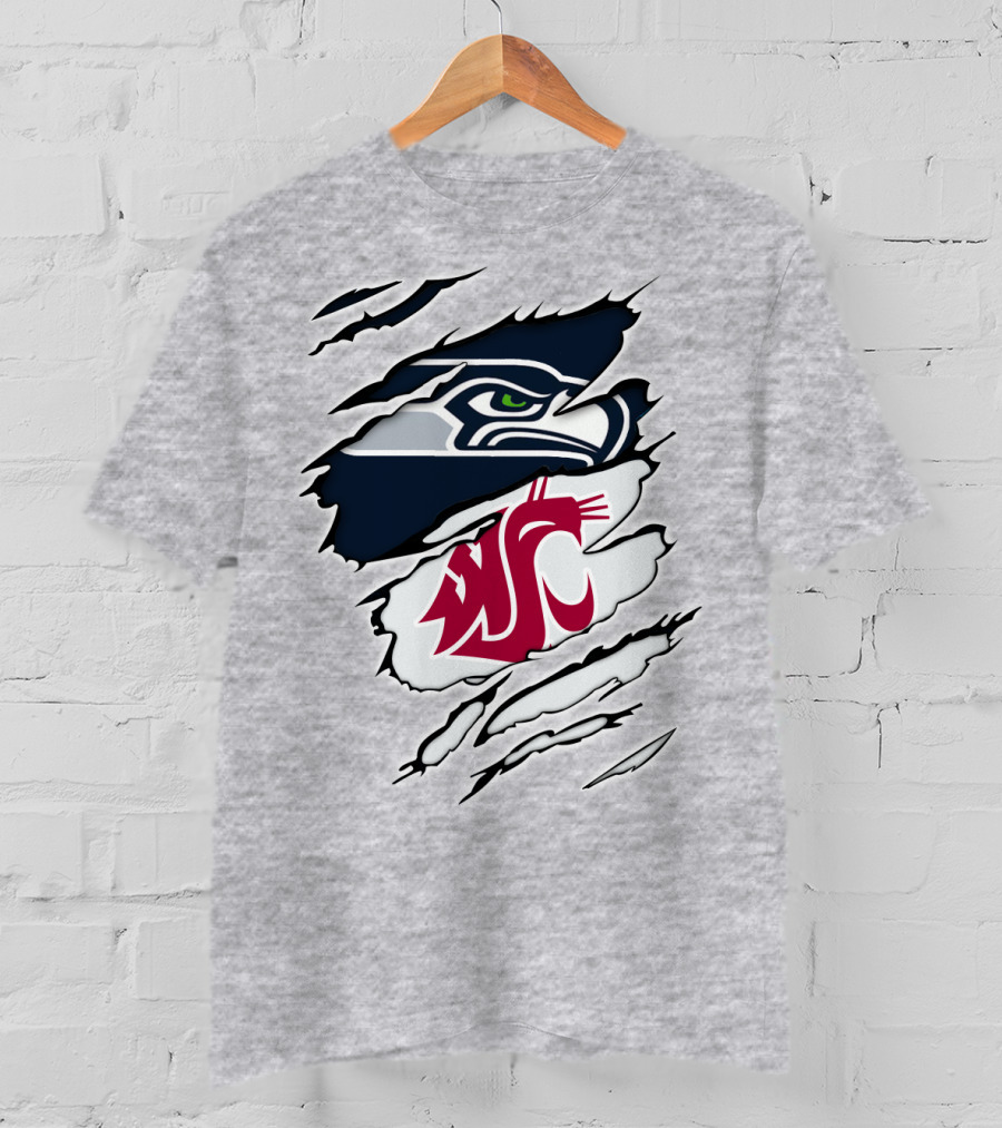 Seahawks Cougars Ripped T-Shirt