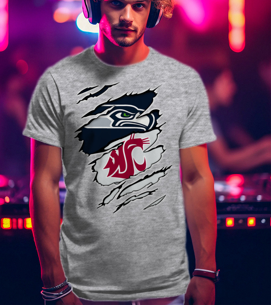 Seahawks Cougars Ripped T-Shirt