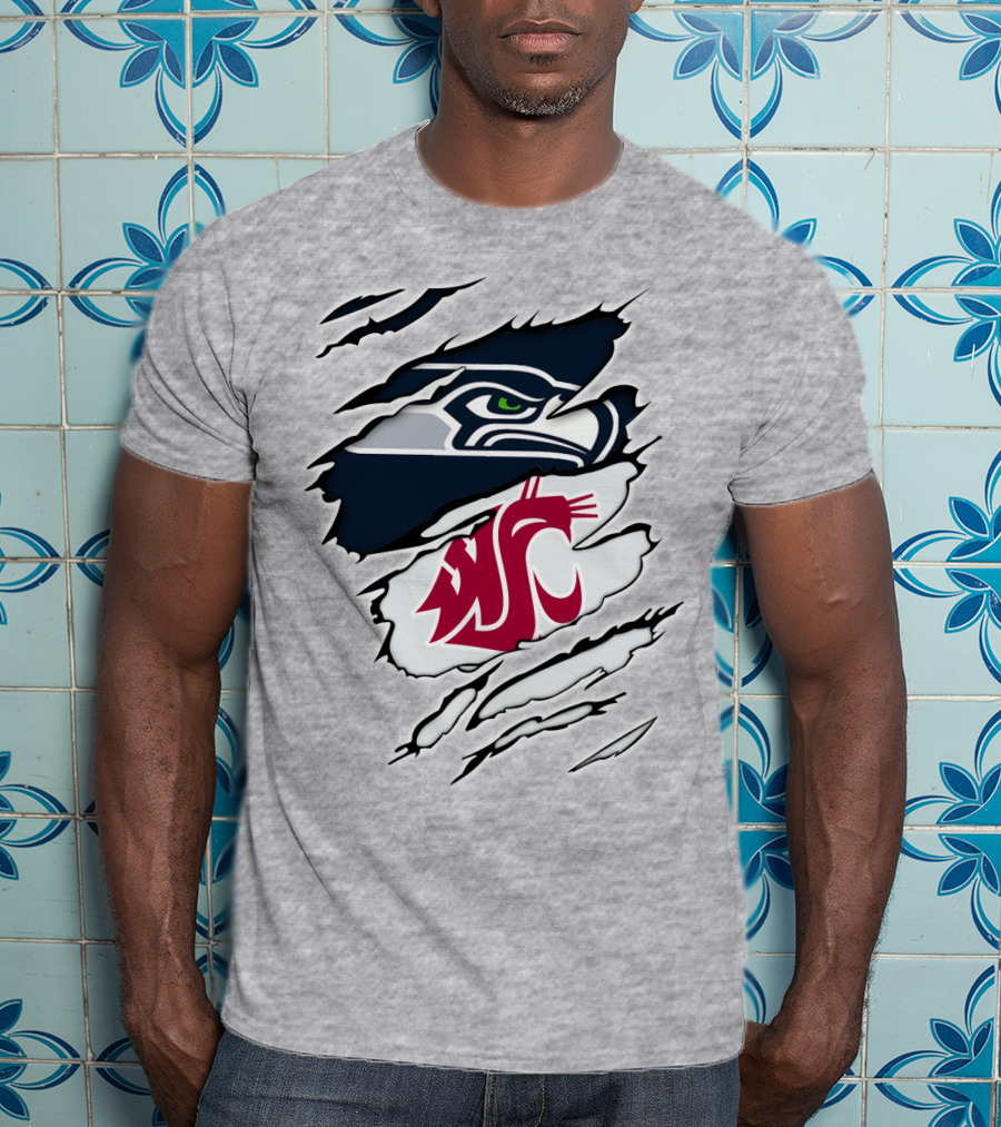 Seahawks Cougars Ripped T-Shirt