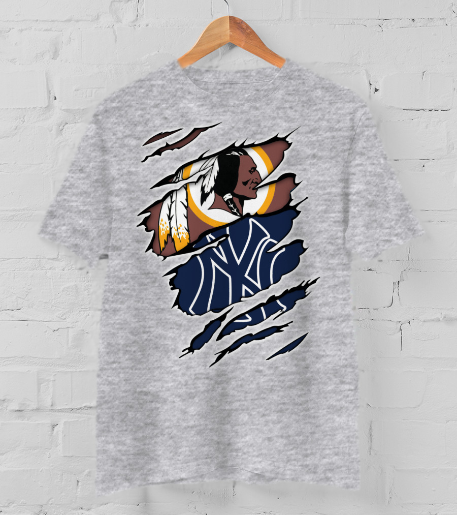 Redskins Yankees Logo Mashup T-Shirt