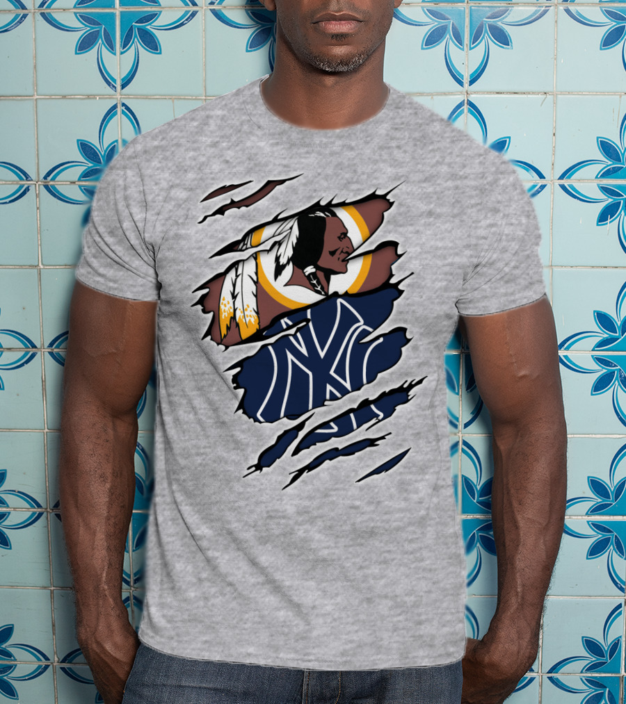 Redskins Yankees Logo Mashup T-Shirt
