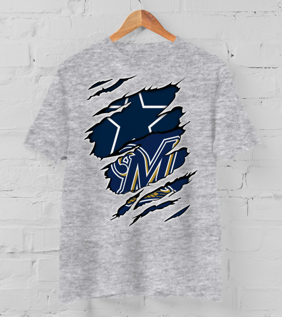 Dallas Cowboys Milwaukee Brewers Rip T-Shirt