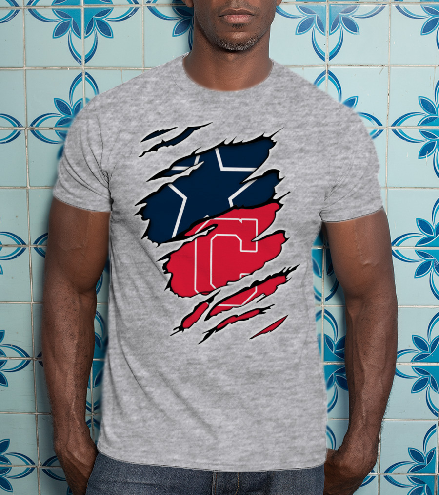 Cowboys Indians Star And C Logo Rip T-Shirt