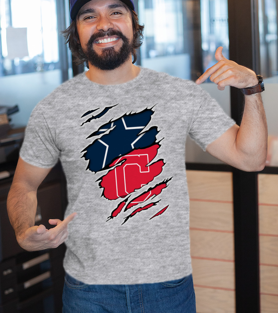 Cowboys Indians Star And C Logo Rip T-Shirt