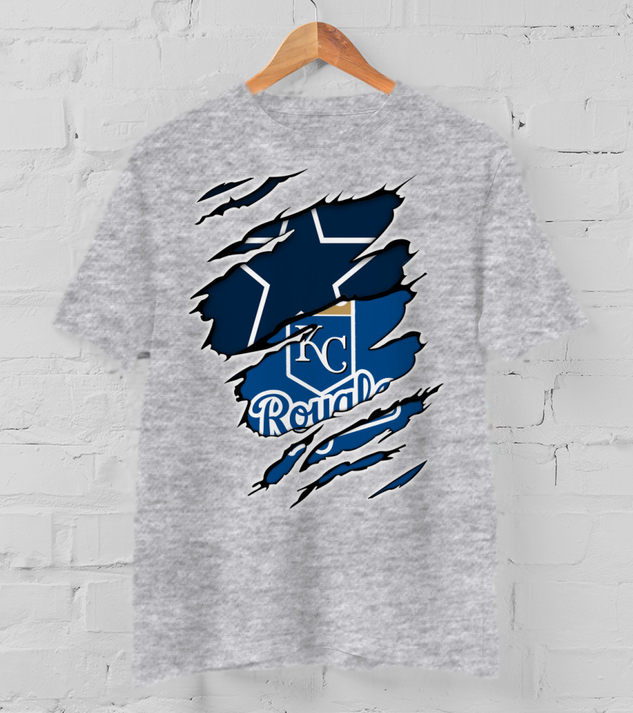 Cowboys KC Royals Texas Star Claw Marks T-Shirt