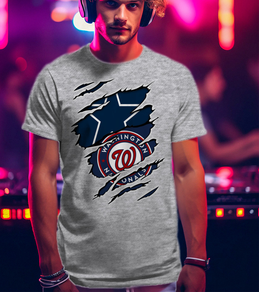 Dallas Cowboys Washington Nationals Crossover T-Shirt