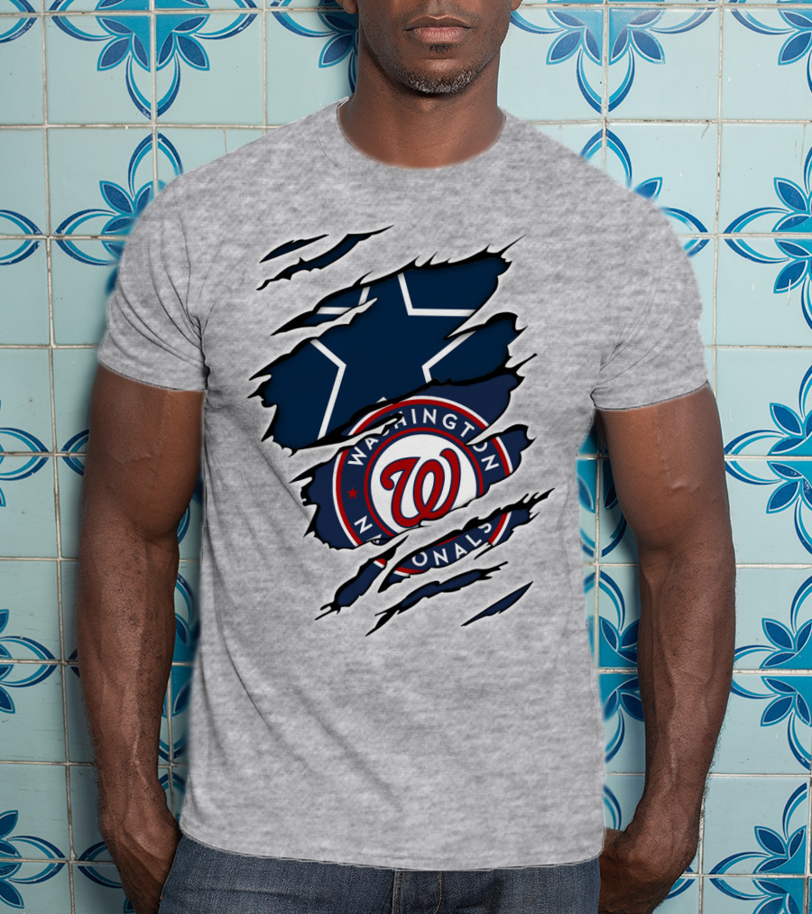 Dallas Cowboys Washington Nationals Crossover T-Shirt
