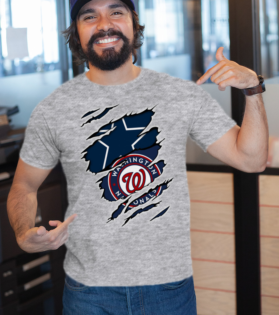 Dallas Cowboys Washington Nationals Crossover T-Shirt
