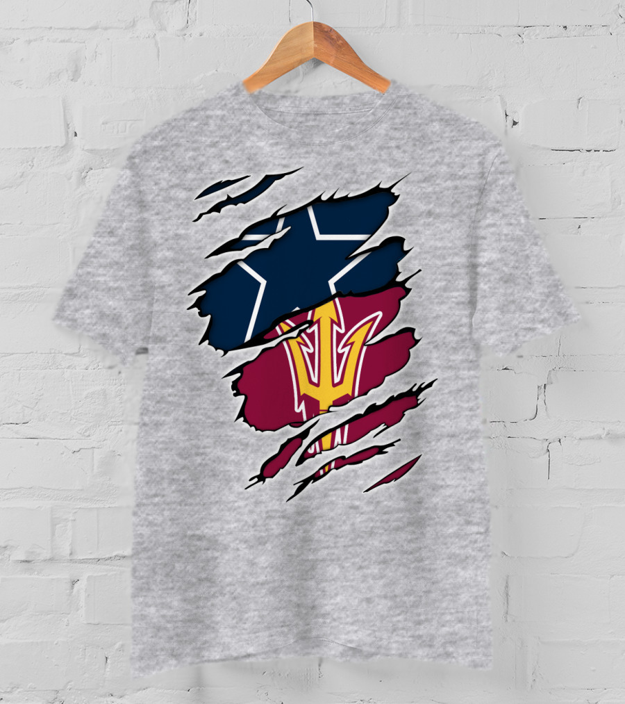 Cowboys Devils Logos Star And Pitchfork T-Shirt