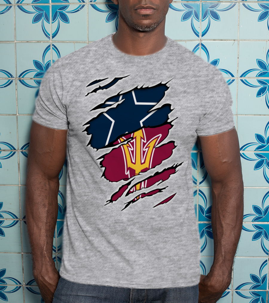 Cowboys Devils Logos Star And Pitchfork T-Shirt