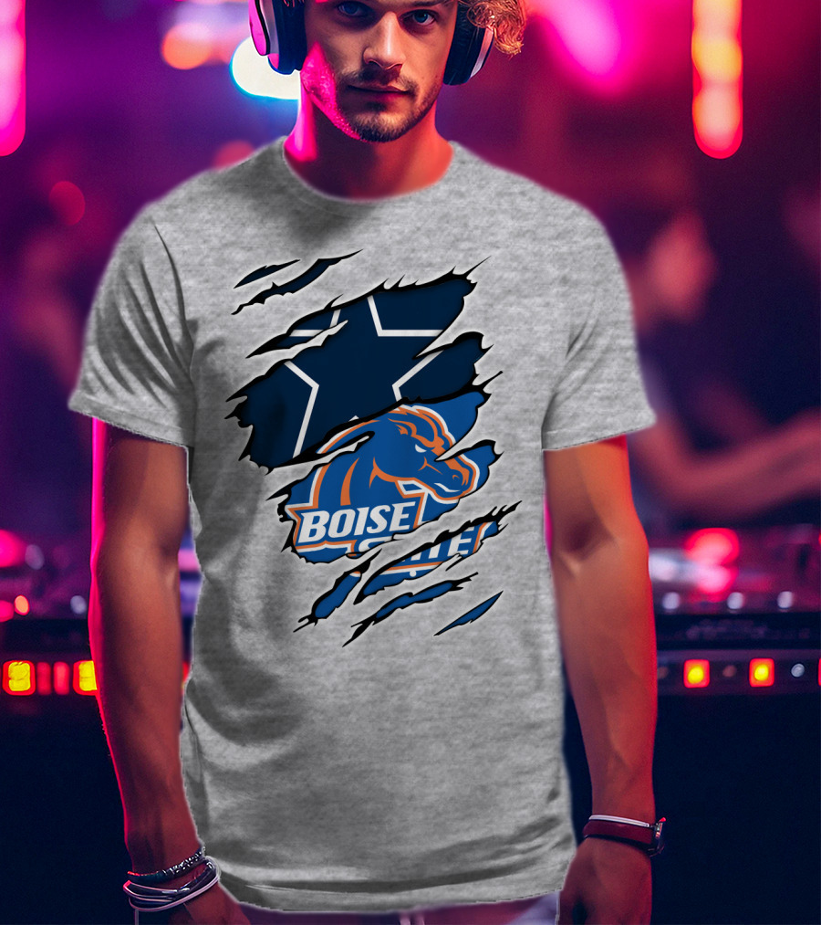 Boise State Cowboys Star Logo Mashup T-Shirt