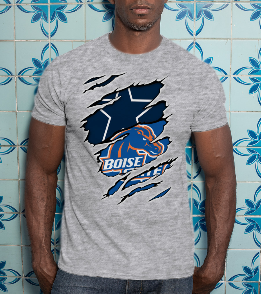 Boise State Cowboys Star Logo Mashup T-Shirt