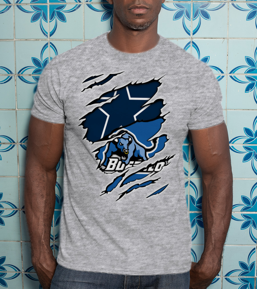 Cowboys Buffalo Bulls Star Claw Marks T-Shirt