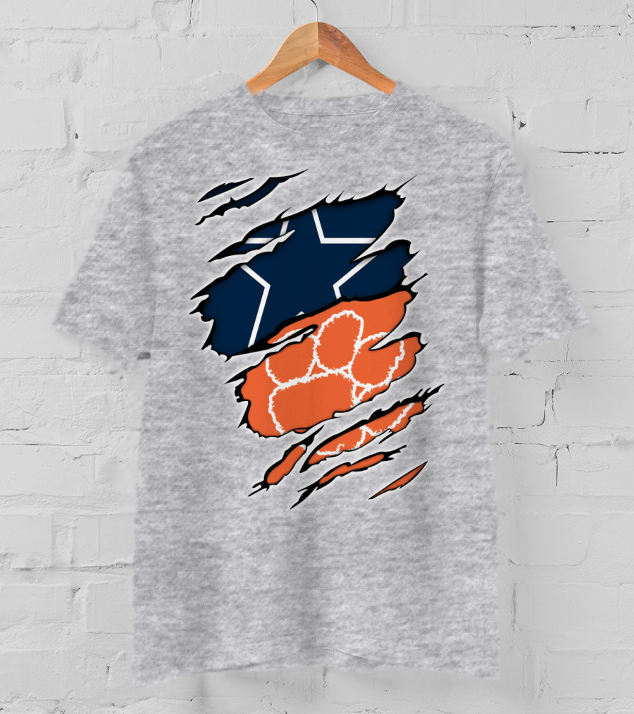 Cowboys Clemson Paw Print Dual T-Shirt